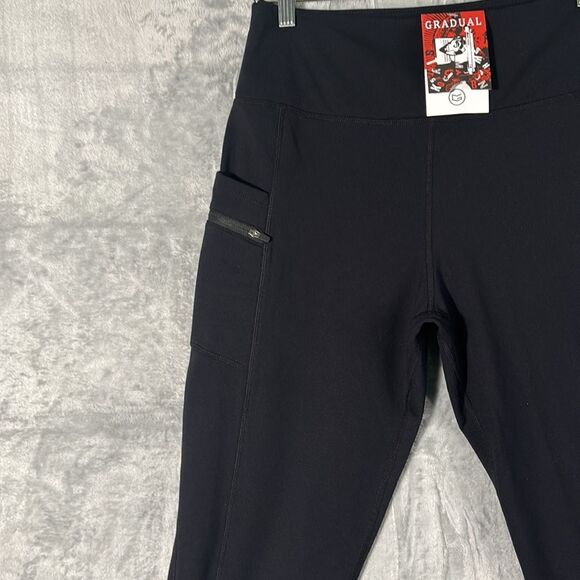 NWT New Gradual Black Leggings with pockets Size Large - Picture 5 of 10